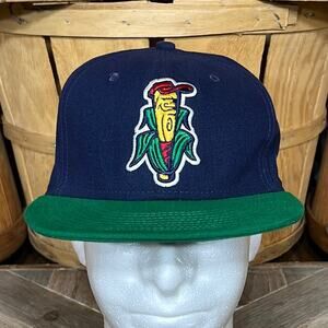New Era Cedar Rapids Kernels Corn Cob Throwback Edition 7 1/2 Fitted Hat Cap